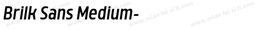 Brilk Sans Medium字体转换